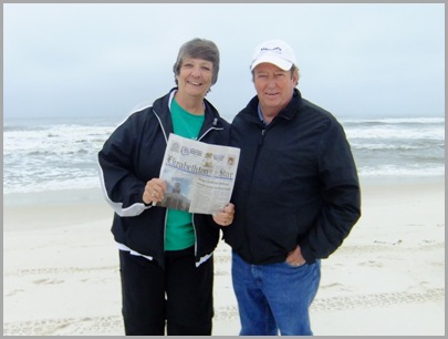 Tourists On The Beach - Jenny and Don