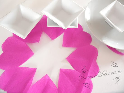 decoracion san valentin manteles de papel