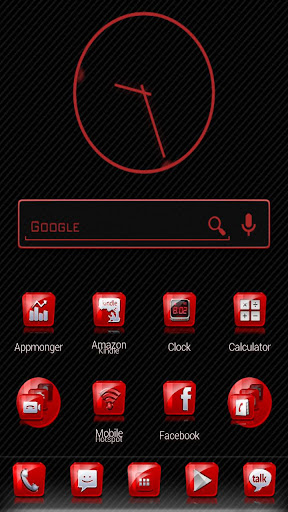 Slick Launcher Theme Red