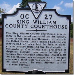 King William County Courthouse Marker OC-27