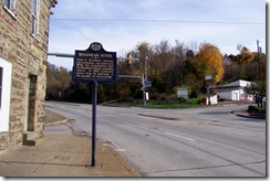 Brashear House Marker looking east on old Route 40