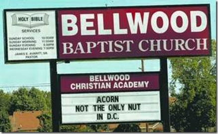 bellwood baptist church sign