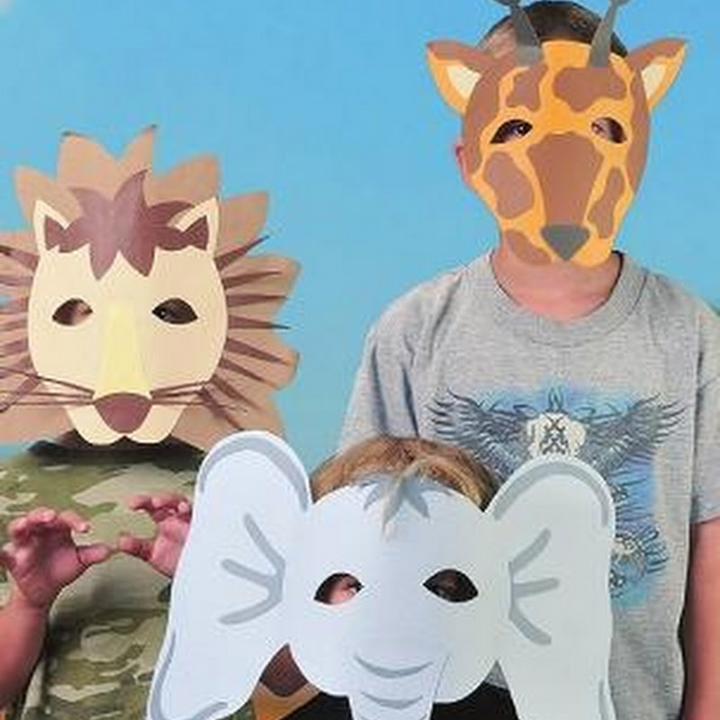 Máscaras animales de safari