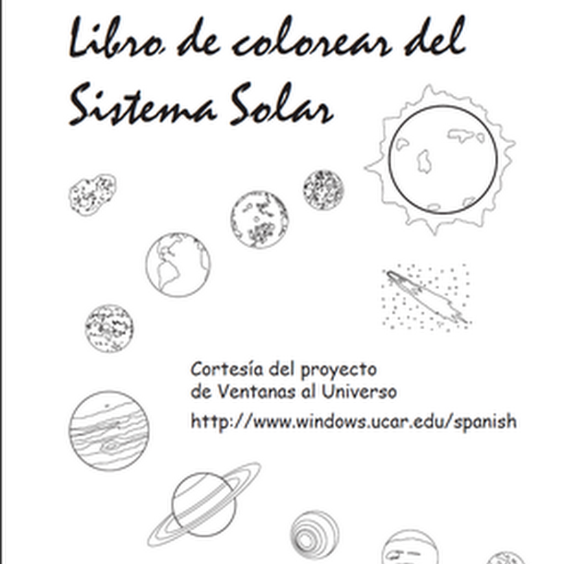 Dibujos del Sistema Solar para colorear