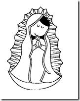 Dibujos para colorear de la Virgen de Guadalupe - Jugar y Colorear
