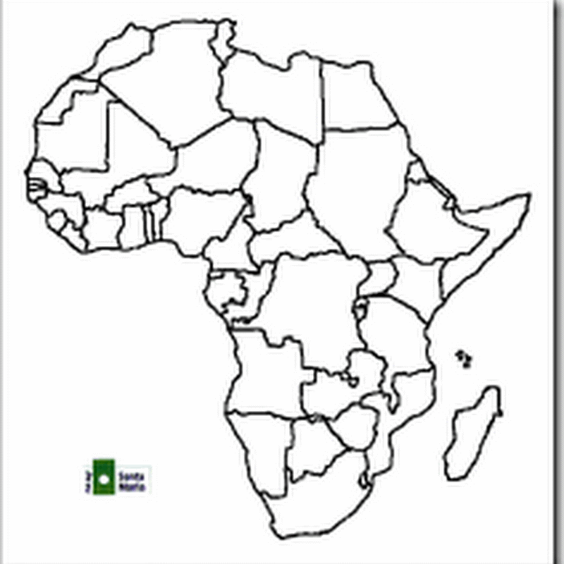 Mapa de África para colorear