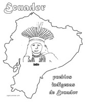 Láminas Y Dibujos Indígenas De Ecuador Para Colorear