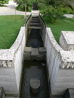 View downstream from the top