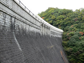 右岸下流側より堤体を望む