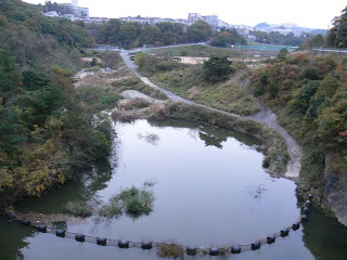 View of the dam lake from the top