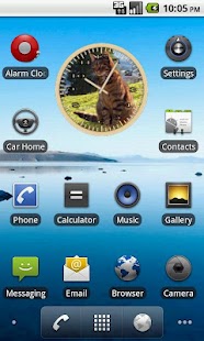 Lastest Cat 6 Tabby Analog Clock APK for PC