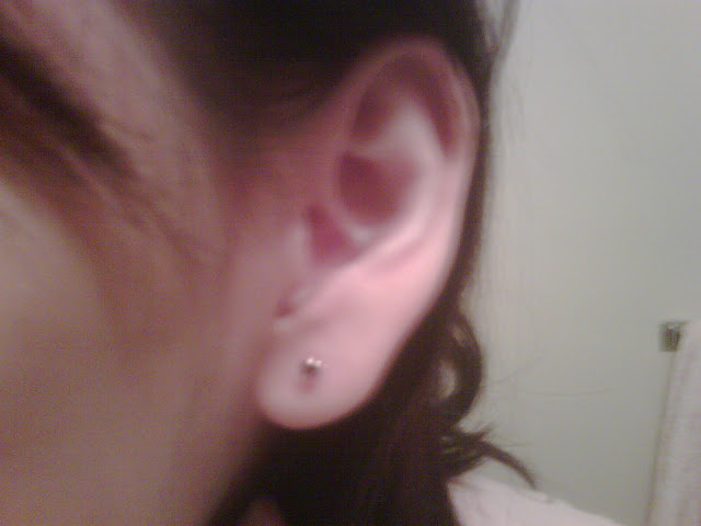 I got my ears pierced as a gift! =o What an unusual present right?