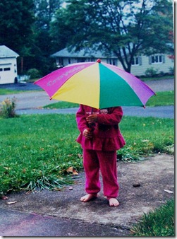 Amy and the umbrella