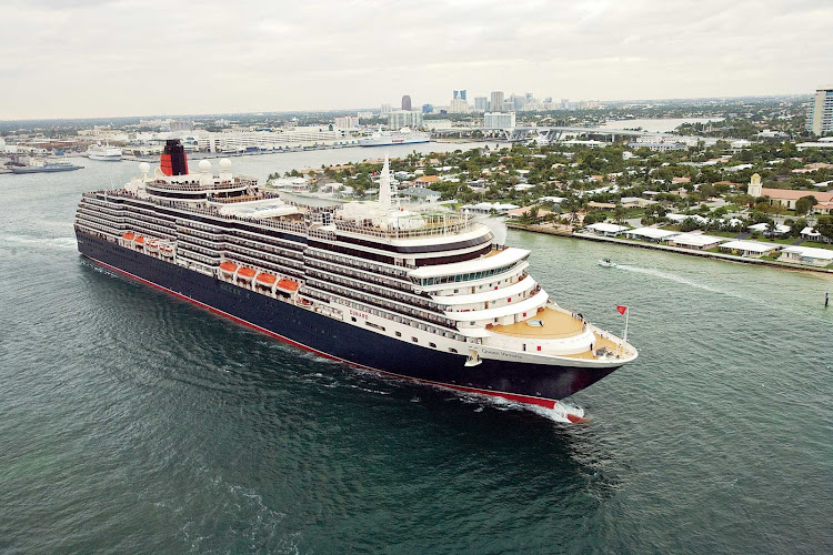 Queen Victoria embarks on another odyssey from Port Everglades in Fort Lauderdale, Florida.
