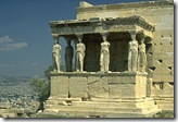 Detail of the south porch of Erechtheion, with the famous Caryatids