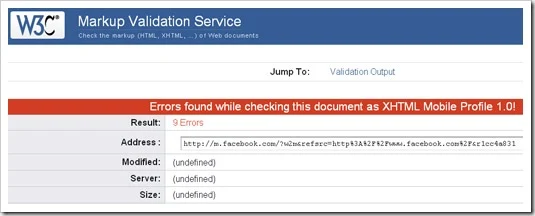 facebook invalid html