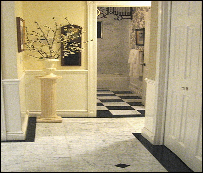 entry hall to guest bath