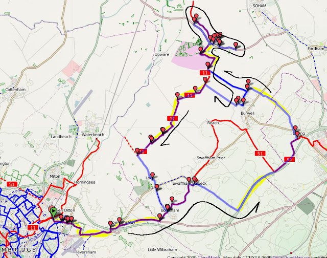 Cambridge to Wicken Fen via Exning and back via Lodes Way Annotated.jpg