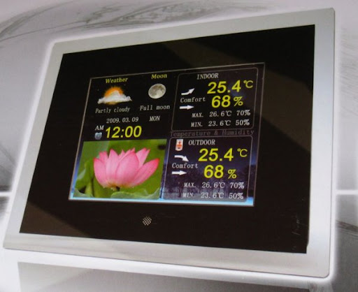 wetterstation mit bilderrahmen