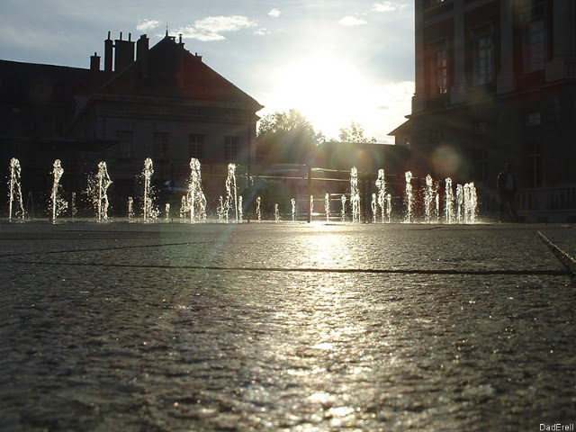Jets d'eau, place du Palais de Justice, Chambéry