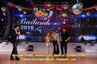 Marcelo Tinelli, Jessica Cirio, Rodrigo Escobar y Tito.JPG
