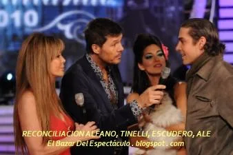 Reconciliacion Alfano, Tinelli, Escudero, Ale.jpg