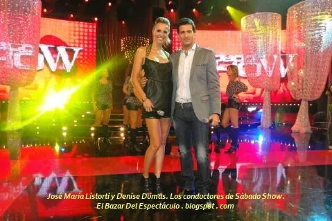 José María Listorti y Denise Dumas. Los conductores de Sábado Show..JPG