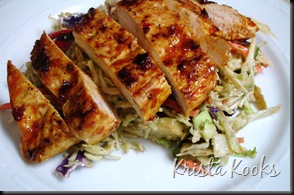 Krista Kooks Chipotle Glazed Chicken Breasts and Grilled Chopped Veggie Salad 3