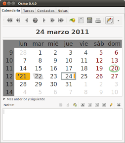 Calendario de Osmo