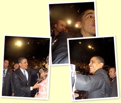 View President Obama Shaking Hands With Crowd Strasbourg 2009