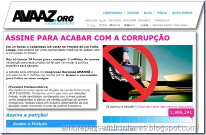 Avaaz - Assine para acabar com a corrupção