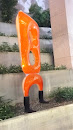 Statue Orange Du Métro Rangueil