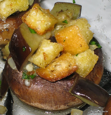 Eggplant-Stuffed Mushroom - Photo by Taste As You Go