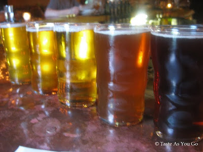 Beer Flight at Tap and Table Gastropub in Emmaus, PA - Photo by Taste As You Go