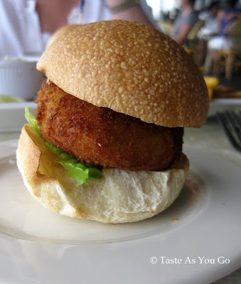 Chesapeake Bay Blue Crab Cake Slider at Sequoia in New York, NY - Photo by Taste As You Go