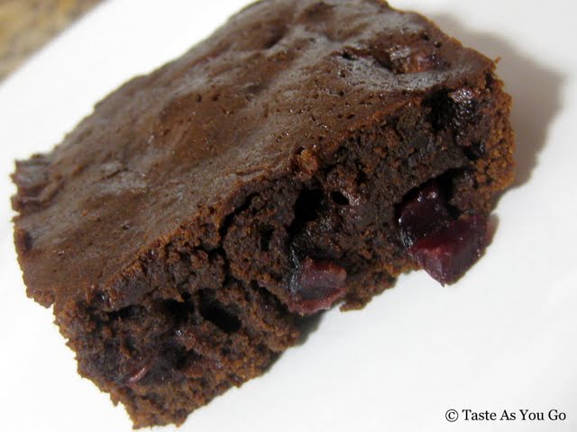 Cherry Fudge Brownie | Taste As You Go