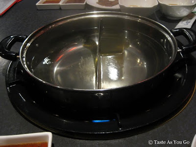 Shabu Shabu Hot Water Pot at Red & Black in New York, NY - Photo by Taste As You Go