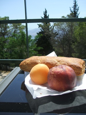 delphi tiropita and fruit