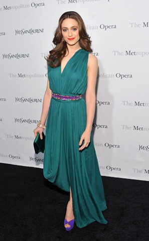 Emmy Rossum attends the Metropolitan Opera's gala premiere