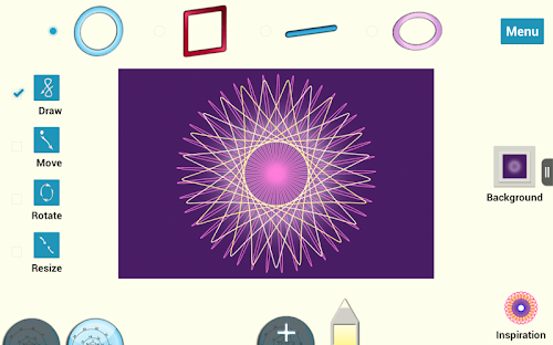 Android application Super Spiral Graph screenshort