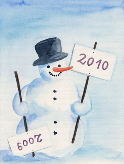 snowman New Year 2010