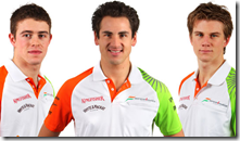 I tre piloti della Force India