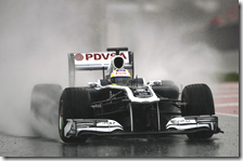 Maldonado con la Williams nei test di Barcellona