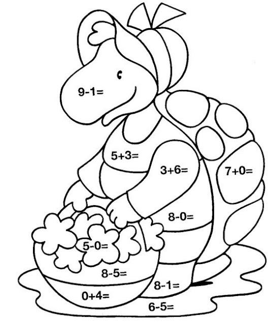 addition and subtraction coloring pages