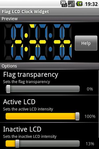 Flag LCD Clock Widget Sweden