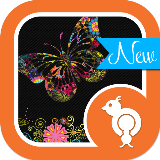 Colorful Butterfly Theme SMS LOGO-APP點子