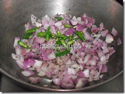 pink onions and green chillies