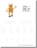 Robot Preschool Pack Part 2 tracing 