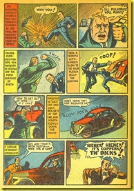 A policeman fights a crook in this vintage back issue comic book story from 1940_5