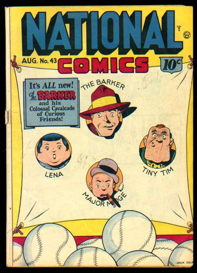 The cover of National Comics 43 is shown in this rare back issue comic book